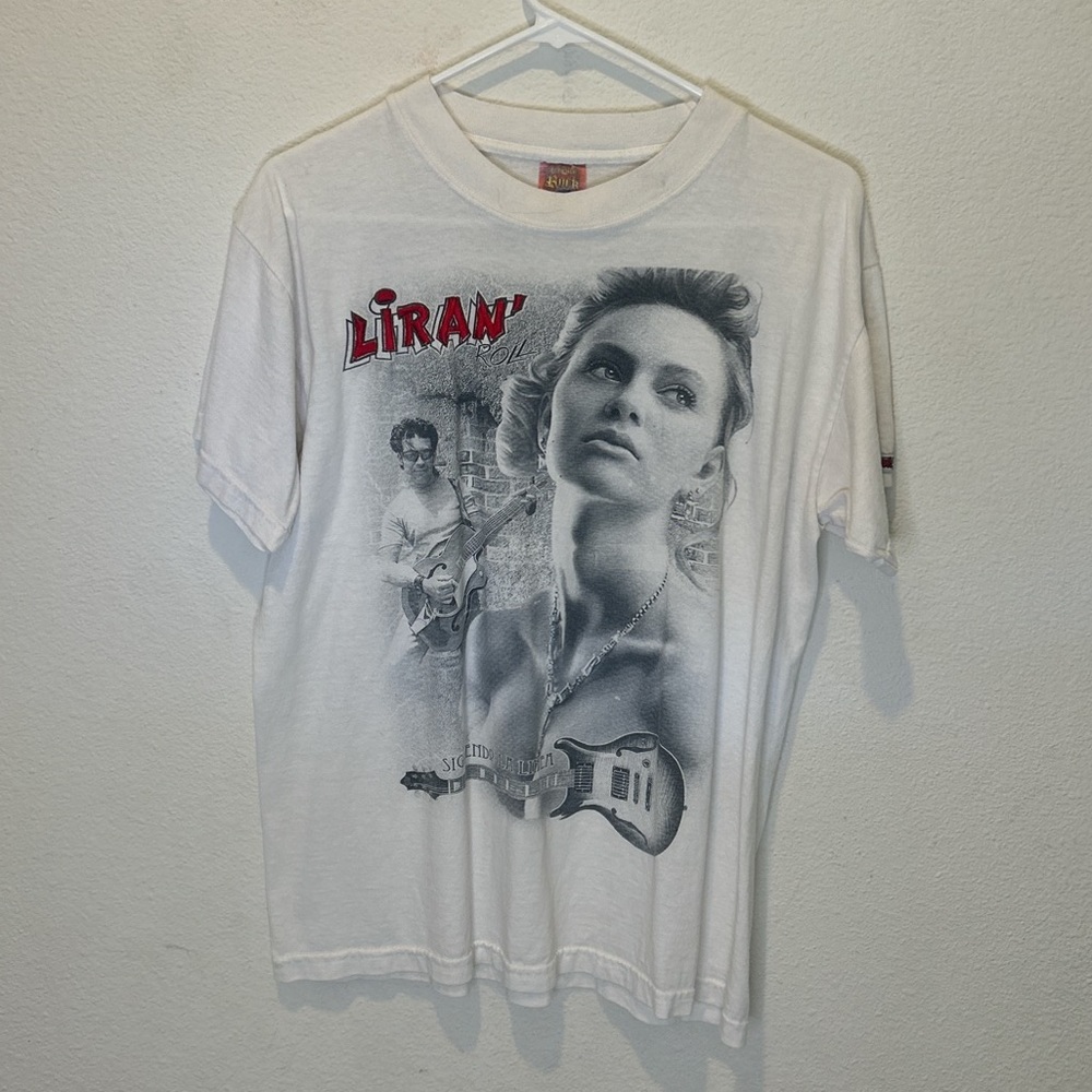VINTAGE EMBROIDERED ROCK REBOLUCION LIRAN ROLL T-SHIRT